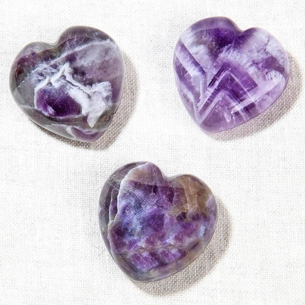 Amethyst Mini Heart Set Amethyst Mini Heart Set
