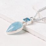 Aquamarine & Blue Topaz Pendant Necklace