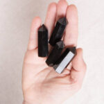 Black Obsidian Crystal Point Towel
