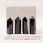 Black Obsidian Crystal Point Towel