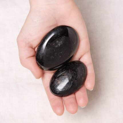Black Tourmaline Palm Stones