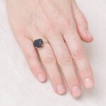 Black Tourmaline Raw Freeform Gold or Silver Ring