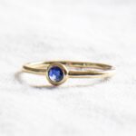 Blue Sapphire Silver or Gold Ring