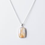 Brecciated Mookaite Jasper Square Pendant Necklace