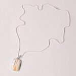Brecciated Mookaite Jasper Square Pendant Necklace