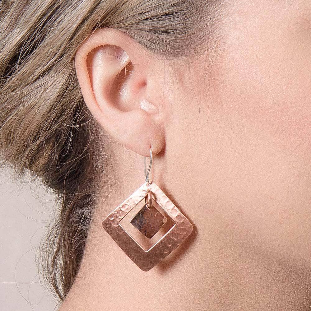 Copper Hammered Earrings - Limited Edition Copper Hammered Earrings - Limited Edition