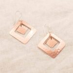 Copper Hammered Earrings - Limited Edition