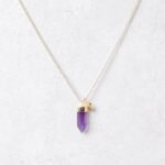 Delicate Amethyst Crystal Point Necklace
