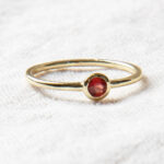 Garnet Silver or Gold Ring