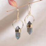 Labradorite Crystal Point Earrings