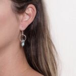 Labradorite Crystal Point Earrings
