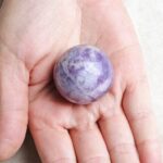Lepidolite Sphere with Tripod