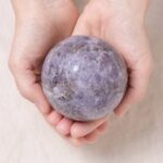 Lepidolite Sphere with Tripod