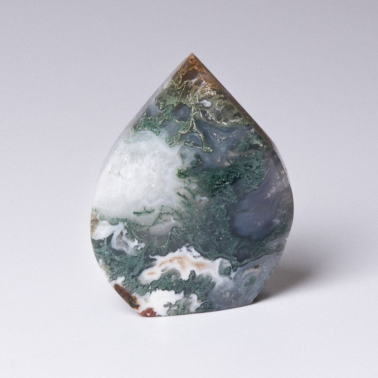 Moss Agate Flame Freeform Crystal Moss Agate Flame Freeform Crystal