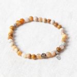 Natural Coral Jade Chrysanthemum Energy Bracelet