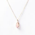 Pink Opal Raw Crystal Necklace
