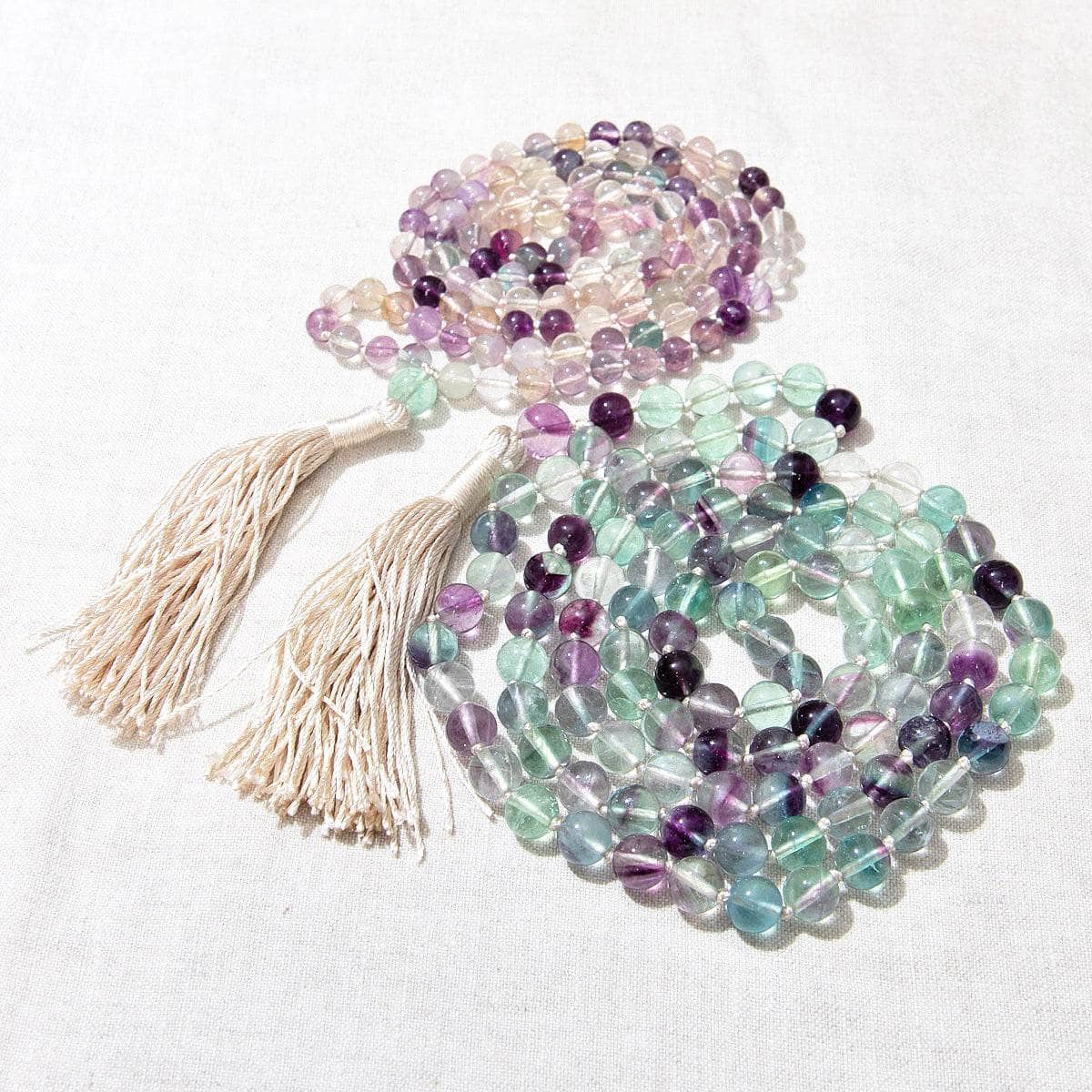 Rainbow Fluorite Mala - High-Energy Gemstones Rainbow Fluorite Mala - High-Energy Gemstones