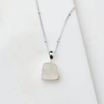 Rainbow Moonstone Raw Crystal Necklace