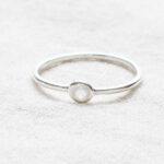 Rainbow Moonstone Silver, Gold or Rose Gold Ring