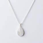 Rainbow Moonstone Teardrop Pendant Necklace