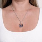 Rare Azurite Druzy Pendant Necklaces