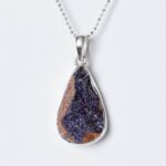 Rare Azurite Druzy Pendant Necklaces