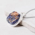Rare Azurite Druzy Pendant Necklaces