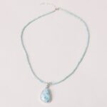 Rare Genuine Larimar Pendant Necklace