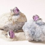 Raw Amethyst Silver Ring