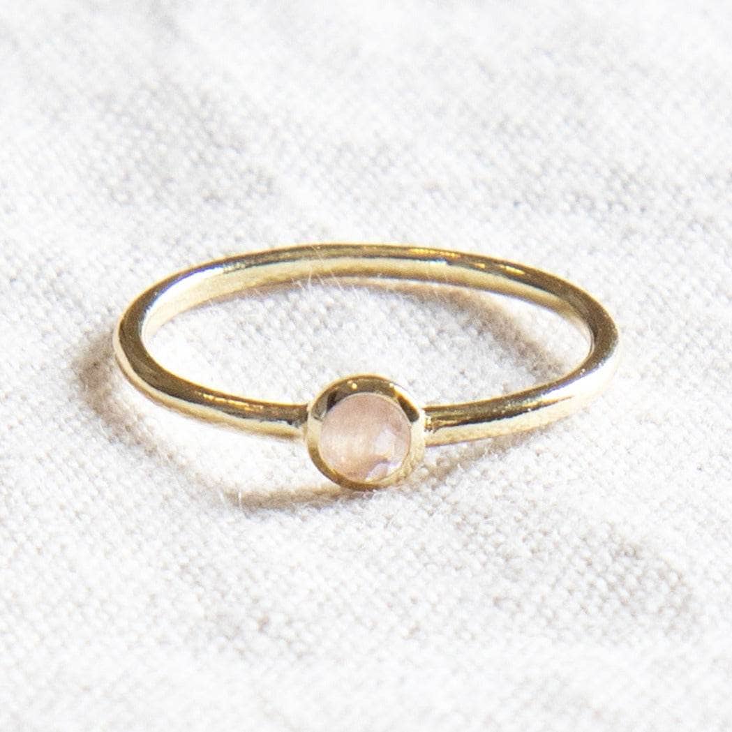 Rose Quartz Silver or Gold Ring Rose Quartz Silver or Gold Ring