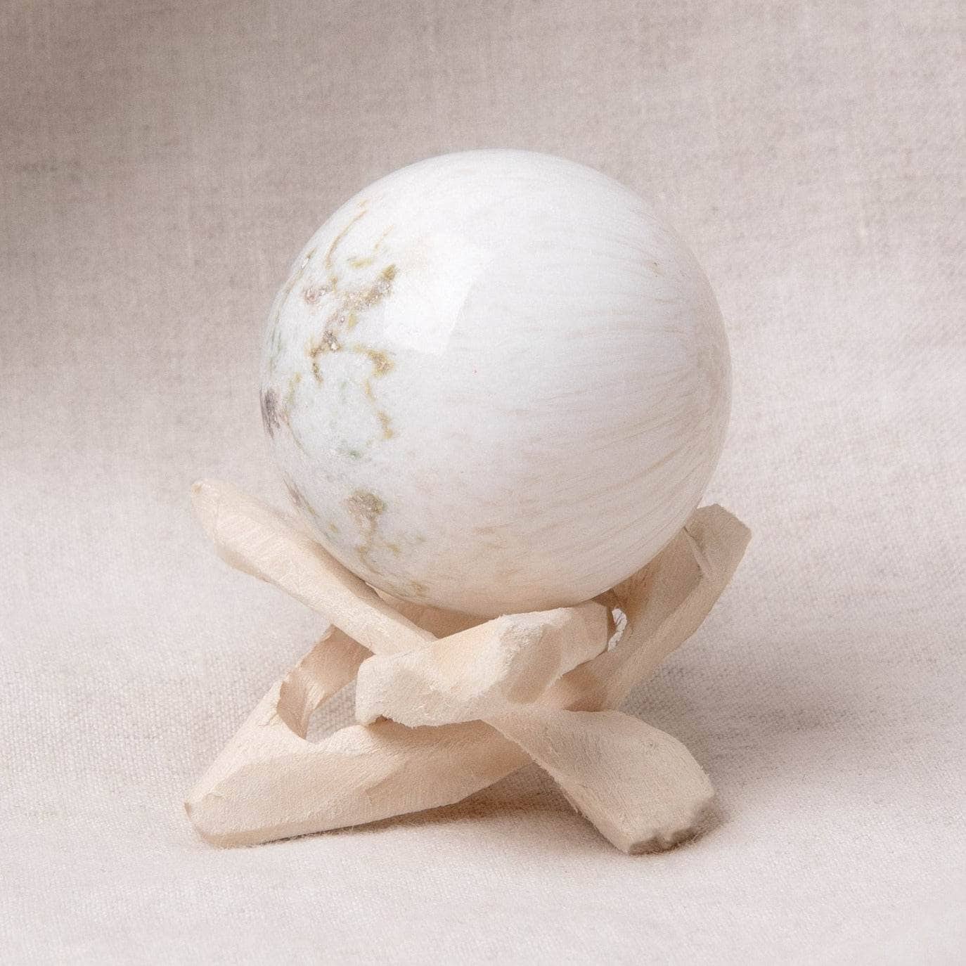 Scolecite Sphere with Tripod Scolecite Sphere with Tripod