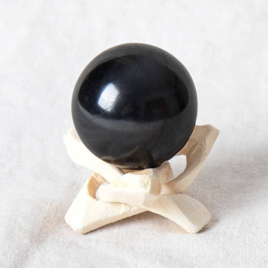 Shungite Sphere w/Tripod Shungite Sphere w/Tripod