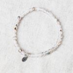 Natural Black Flower Moss Agate Energy Bracelet - 画像 (3)