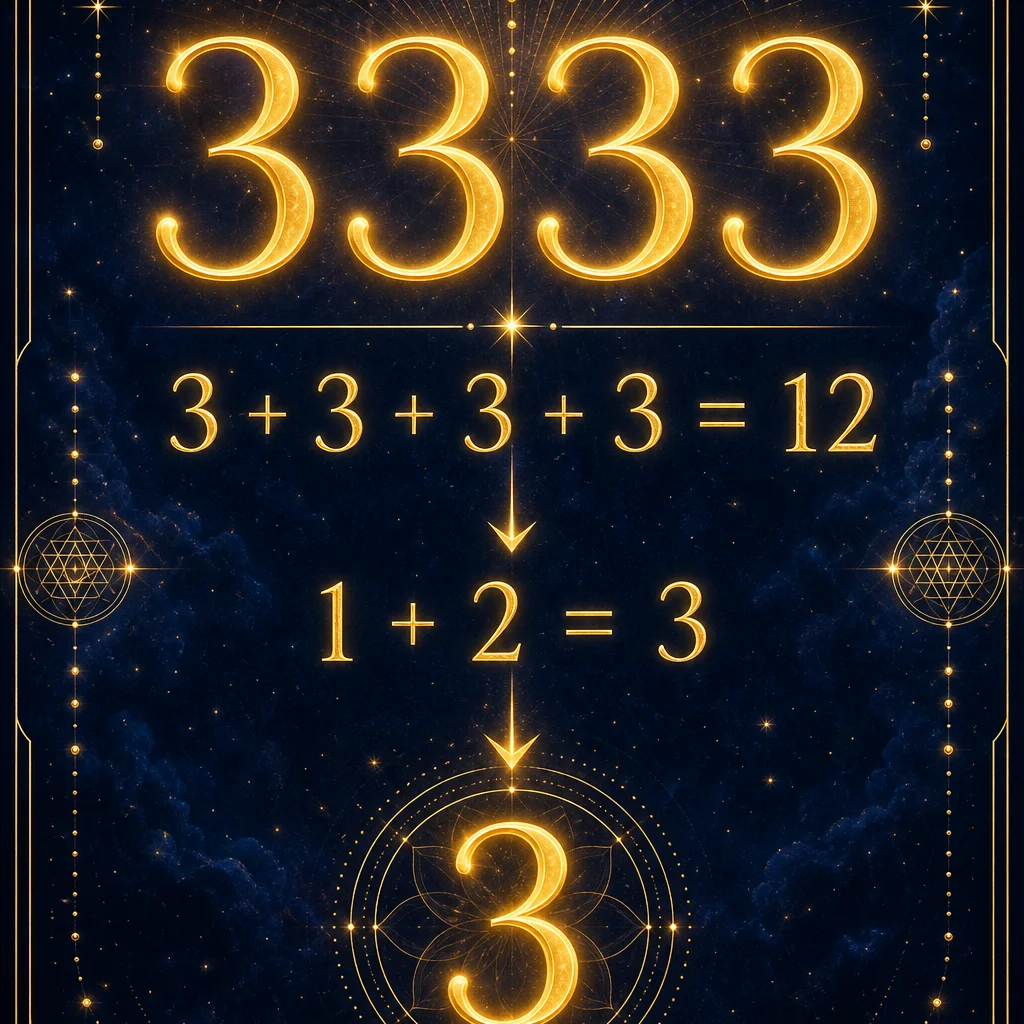 3333 angel number meaning numerology