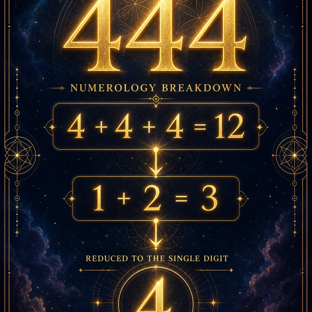 444 angel number meaning numerology