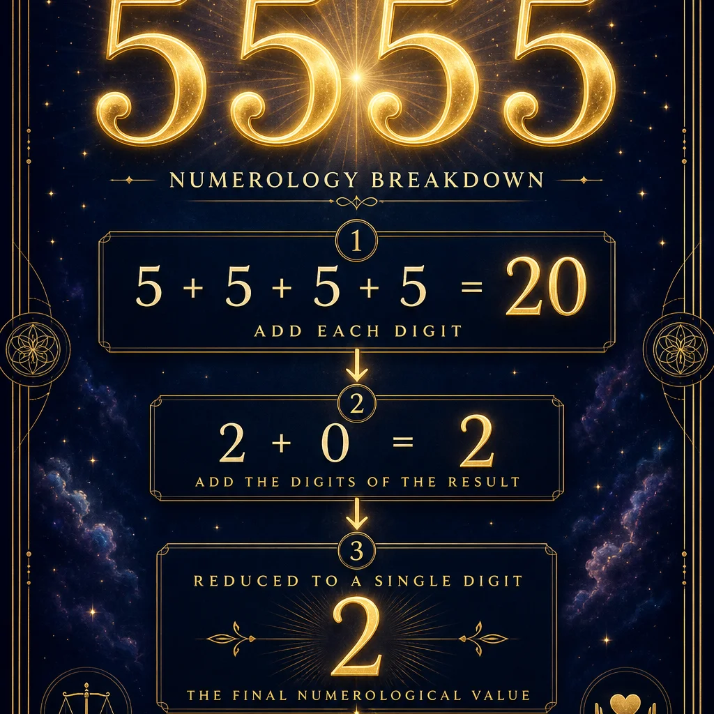 5555 angel number meaning numerology