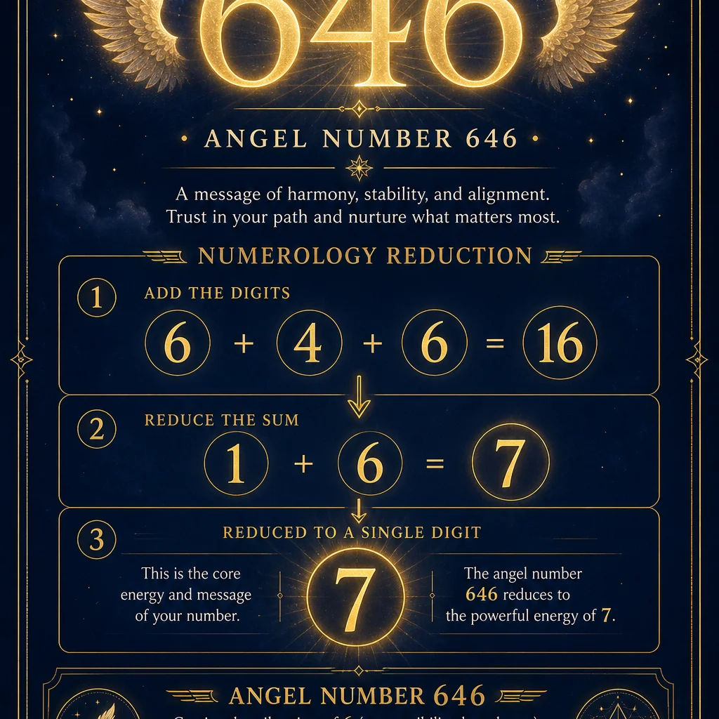646 angel number meaning numerology