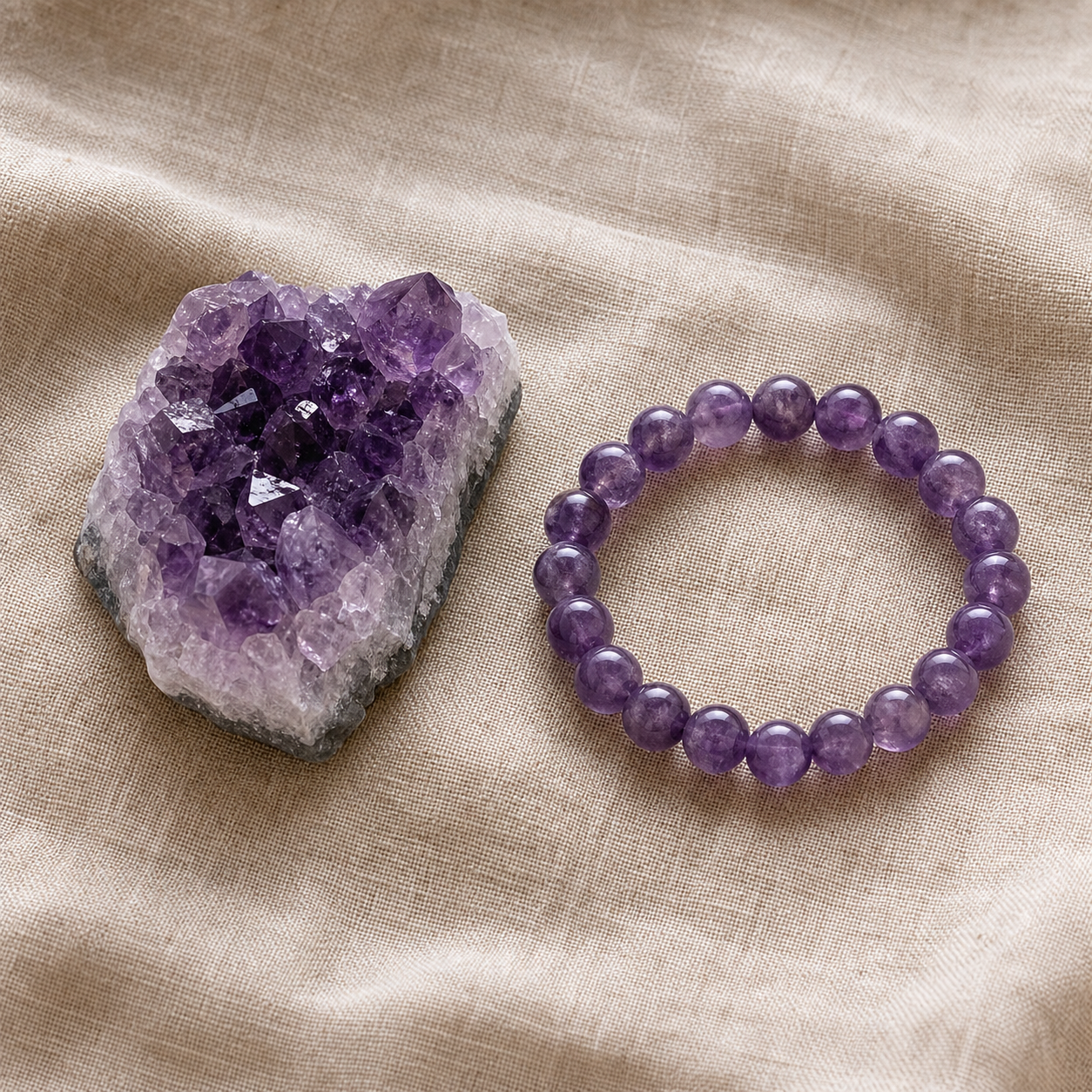 Raw and polished natural crystal showing authentic texture