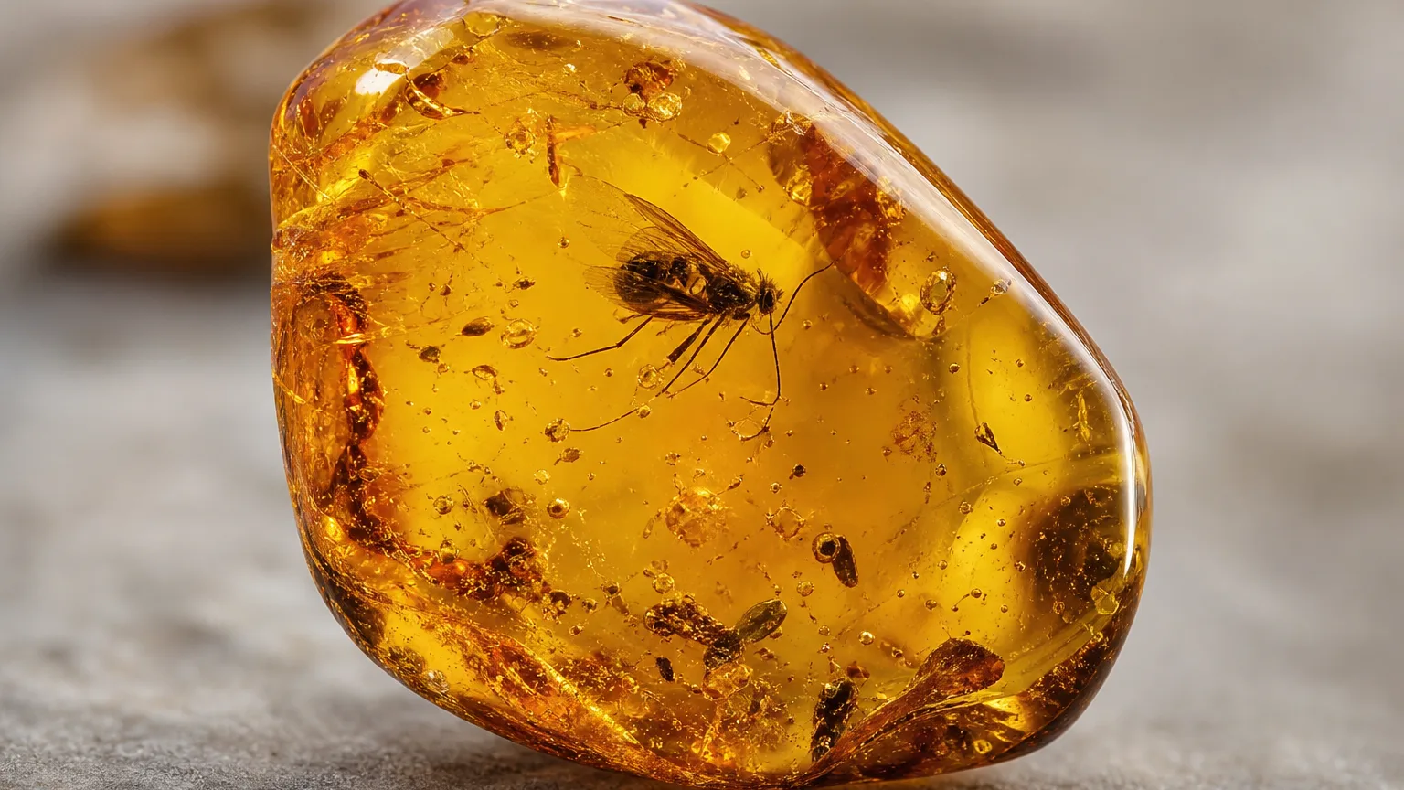 Amber meaning guide with golden fossil resin stone with inclusion