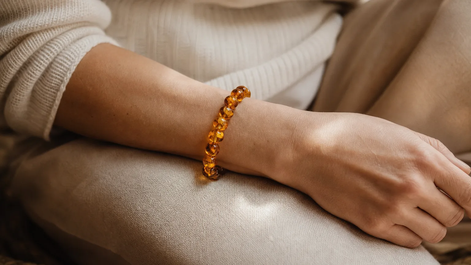 Amber used for warmth and comfort