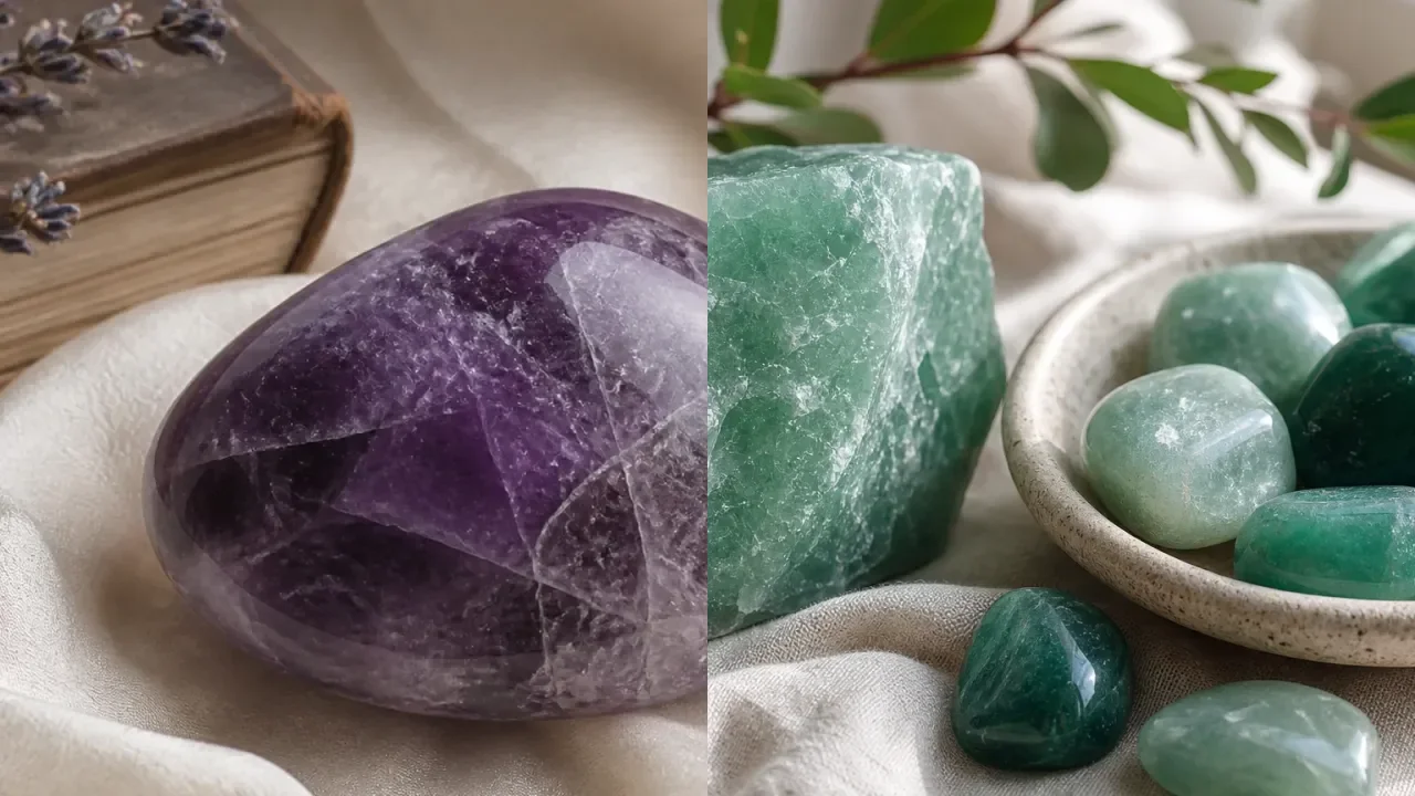 Amethyst and Aventurine combination for crystal pairing