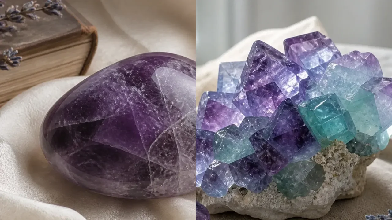 Amethyst and Fluorite combination for crystal pairing