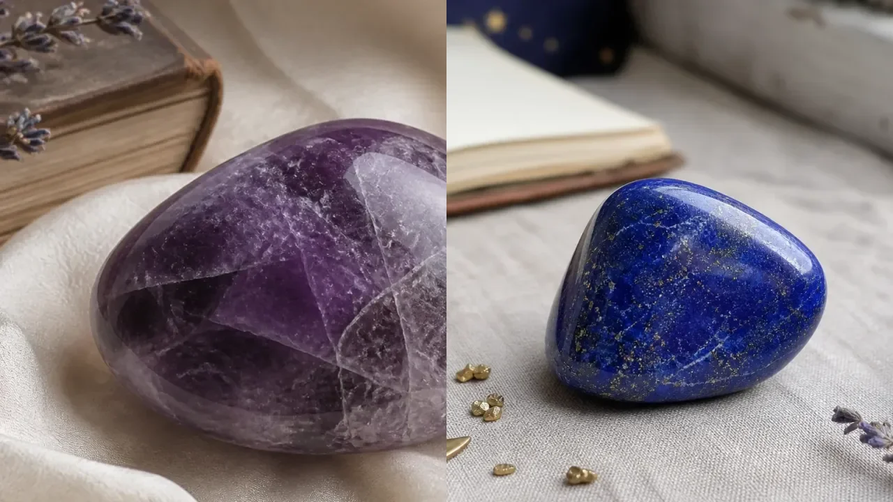Amethyst and Lapis Lazuli combination for crystal pairing