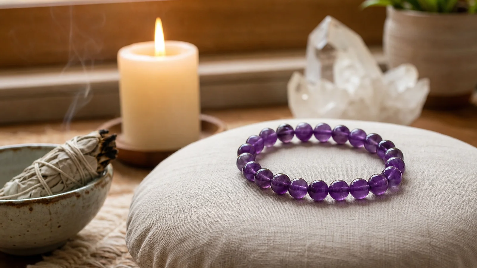 Amethyst jewelry benefits for meditation and calm