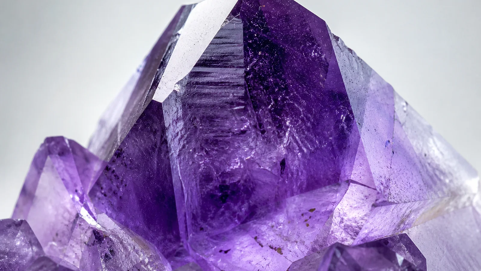 Amethyst color and texture close-up for crystal properties