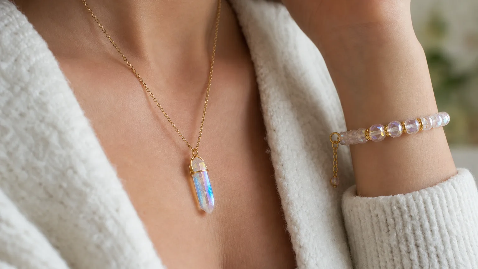 Angel Aura Quartz Meaning: Healing Properties & Uses 3 Angel aura quartz jewelry benefits for serenity and uplift