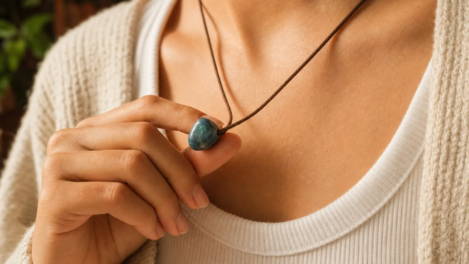 Apatite Meaning: Healing Properties & Uses 5 Apatite tumbled stone for motivation and creativity