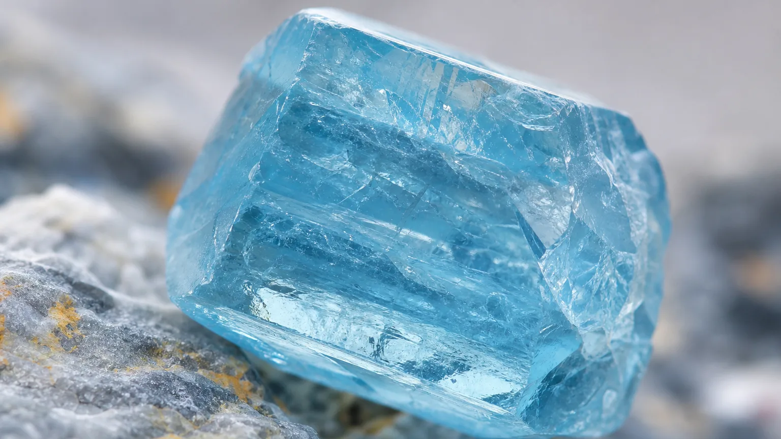 Aquamarine meaning guide with clear blue stone
