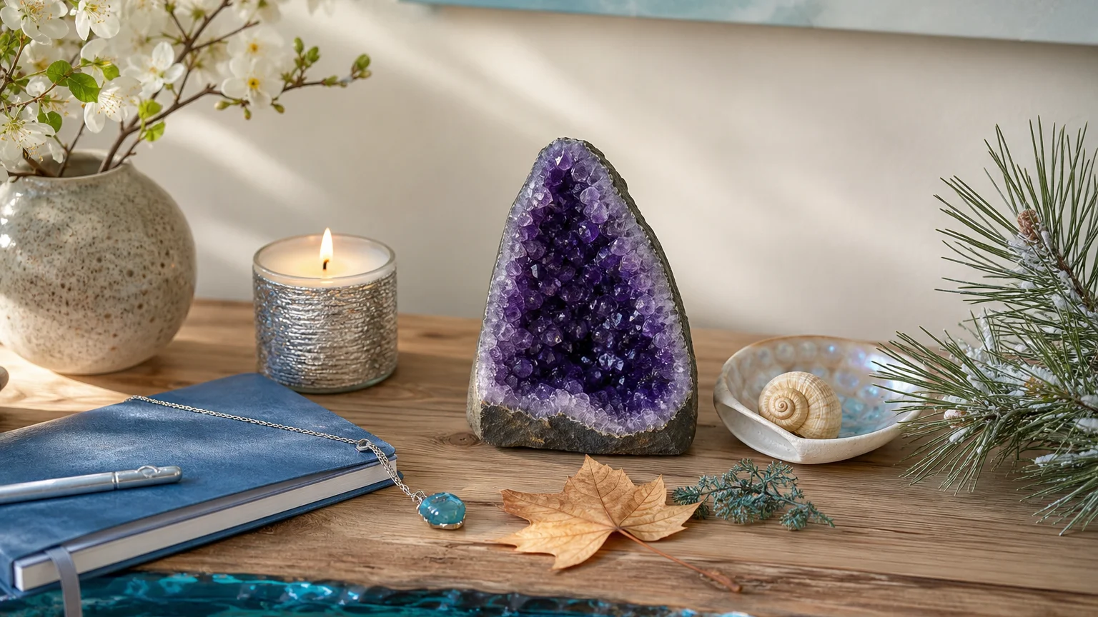 Year-long crystal ritual for Aquarius 2026 using Amethyst