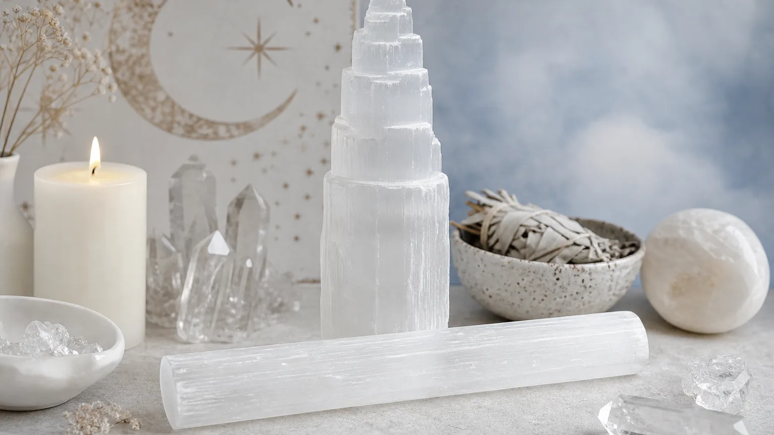 Monthly crystal ritual for Aquarius December 2026 using Selenite